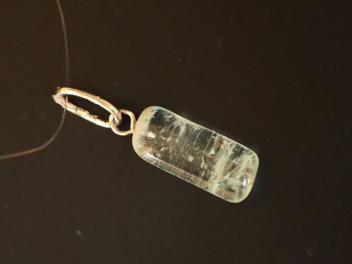 Серебряная подвеска с натуральным бериллом - 95