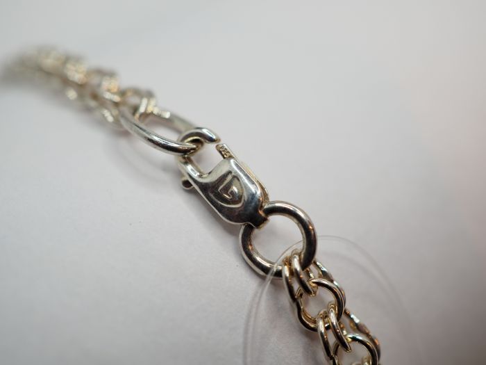 Серебряная цепь 50 см. плетение Бисмарк - 4
