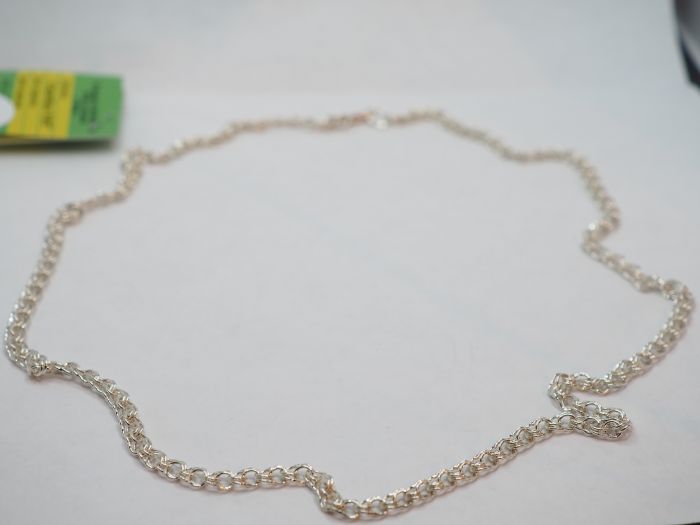 Серебряная цепь 50 см. плетение Бисмарк - 4