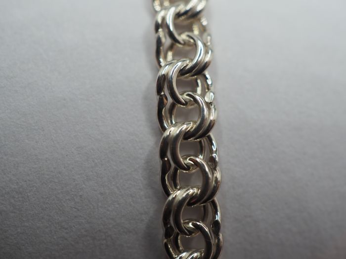Серебряная цепь 50 см. плетение Бисмарк - 2