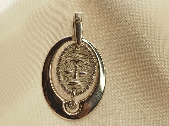 Ювелирная подвеска знак зодиака "Весы"-638