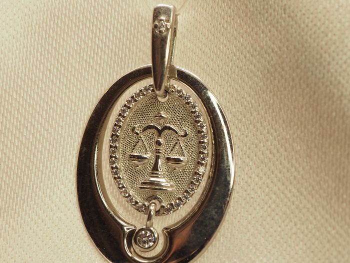 Ювелирная подвеска знак зодиака "Весы"-638