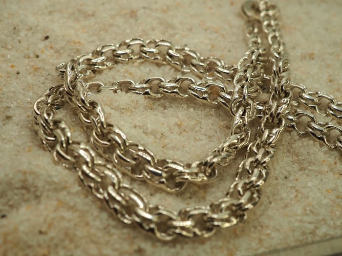Серебряная цепь 60 см. плетение Бисмарк-735